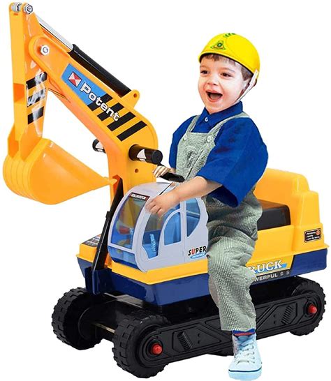 kids digger excavator|riding construction vehicles for kids.